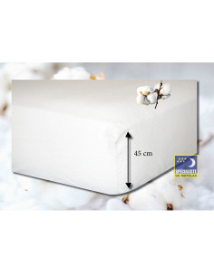 Kopie van PROTÈGE-MATELAS SORAYA 100% COTON POCHE 30CM 2