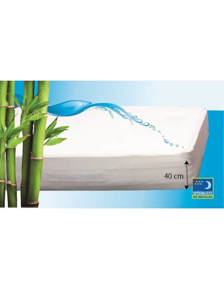 Protège-matelas fibre de bambou Soraya – imperméable et respirant Protège-matelas fibre de bambou Soraya – imperméable et respirant