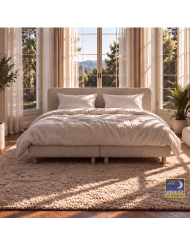Set boxspring Auping Original Peach / Beige avec matelas Two