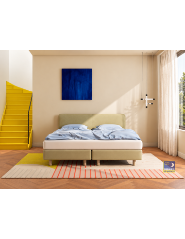 Set boxspring Auping Original Peach / Beige avec matelas Two