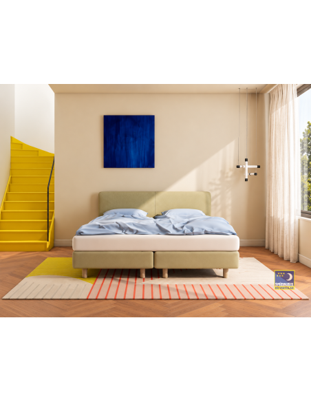 Boxspring Auping Original Peach / Beige avec matelas Two