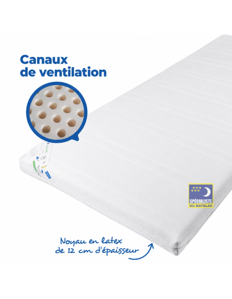 Matelas bébé 100% latex - Revor