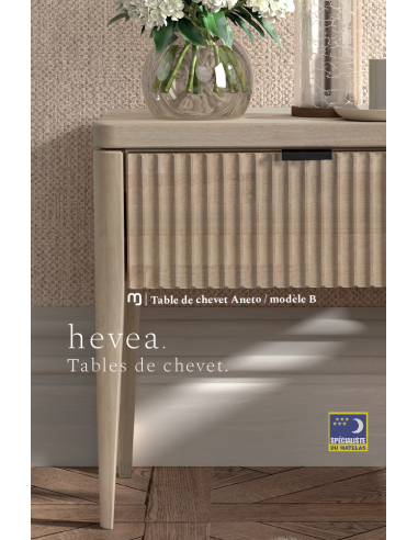 Lit Hévéa Jura avec tête de lit Lyn