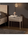 Table de nuit Aneto modèle B en bois d'hévéa - Jooken
